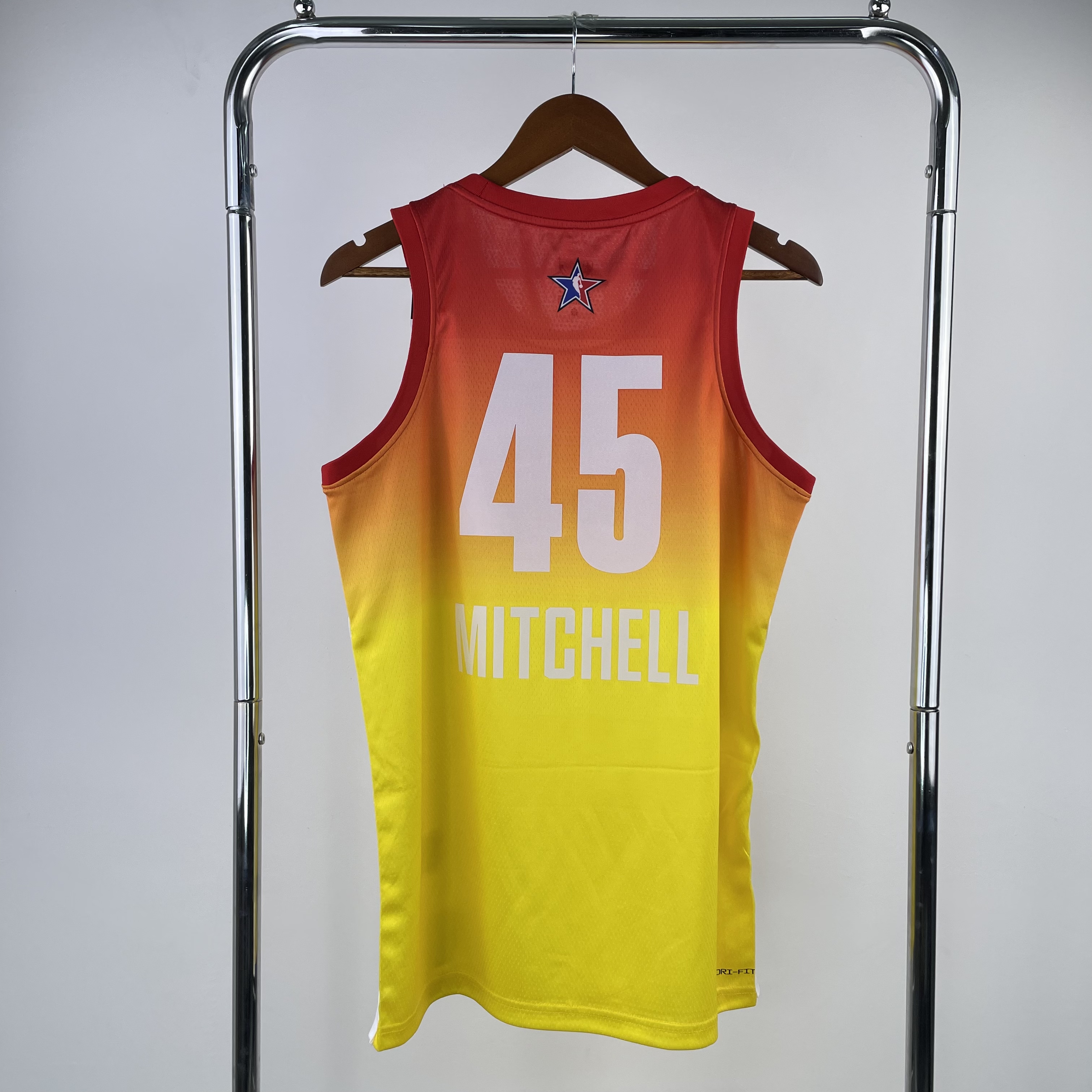 Men Cleveland Cavaliers #45 Mitchell Yellow All Star Jordan style Seasons 2023 NBA Jersey